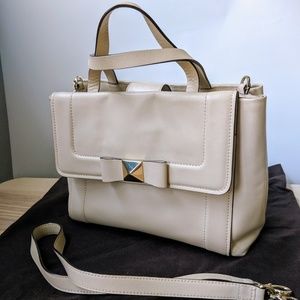 Kate Spade white cream 2 way shoulder leather bag
